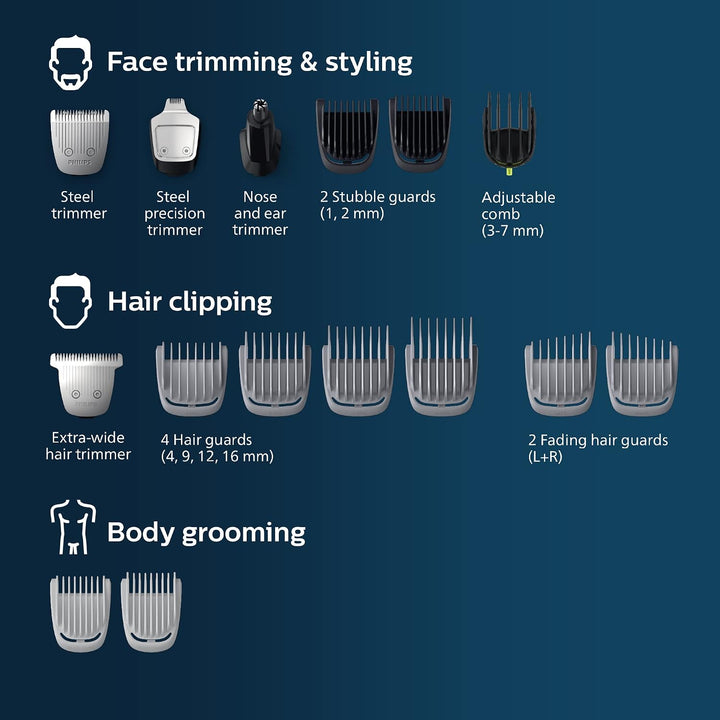 Philips Norelco Multigroom 5000 Series, Afeitadora y Cortadora de P...