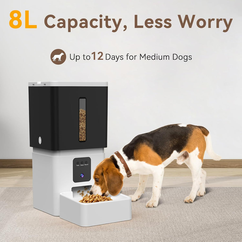 UTCG Comedero Automático para Perros con Cámara: 8L/33 Tazas 5G WiFi