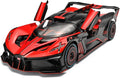 1/24 Coches de juguete fundidos a presión con spray compatibles con Bugatti Bolide