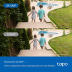 Tapo 3K 5MP Cámara de seguridad Wi-Fi para exteriores con giro\/inc...