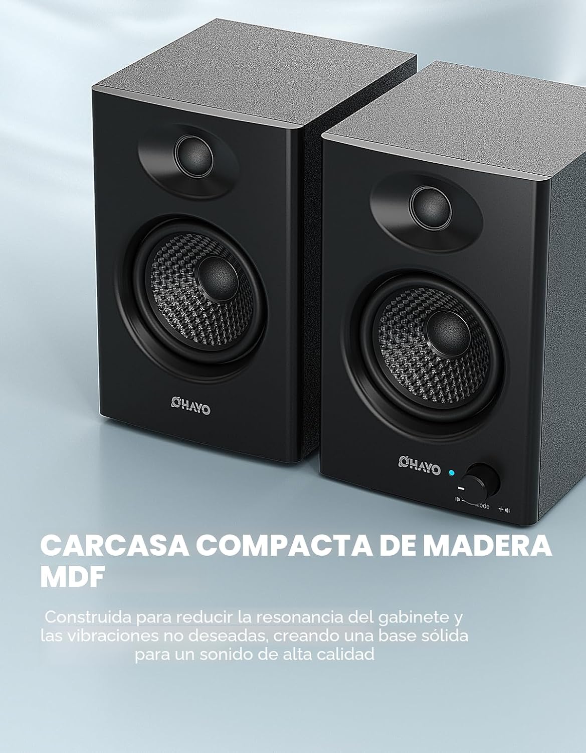 OHAYO - Altavoces para computadora de 60 W, Bluetooth 5.3, estéreo 2.0