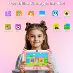 Tablet para niños de 7 pulgadas, tabletas para niños con WiFi, tabletas de 32G, Android 10, Rosa