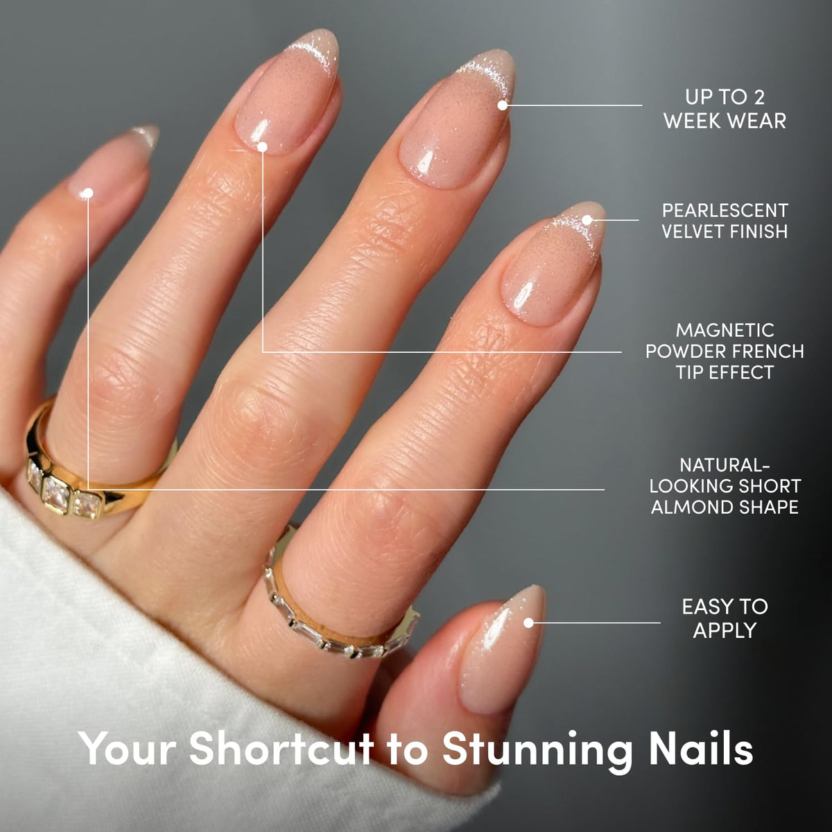 Glamnetic x GLAMZILLA - NOT YOUR CINDER-ELLA | Uñas postizas cortas...