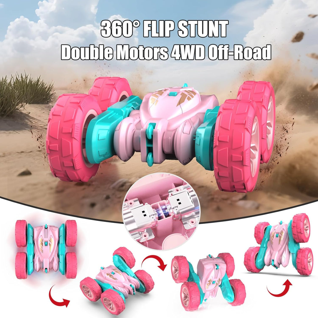 RacingFun Coche de control remoto rosa para niñas, 2.4 Ghz coches R...