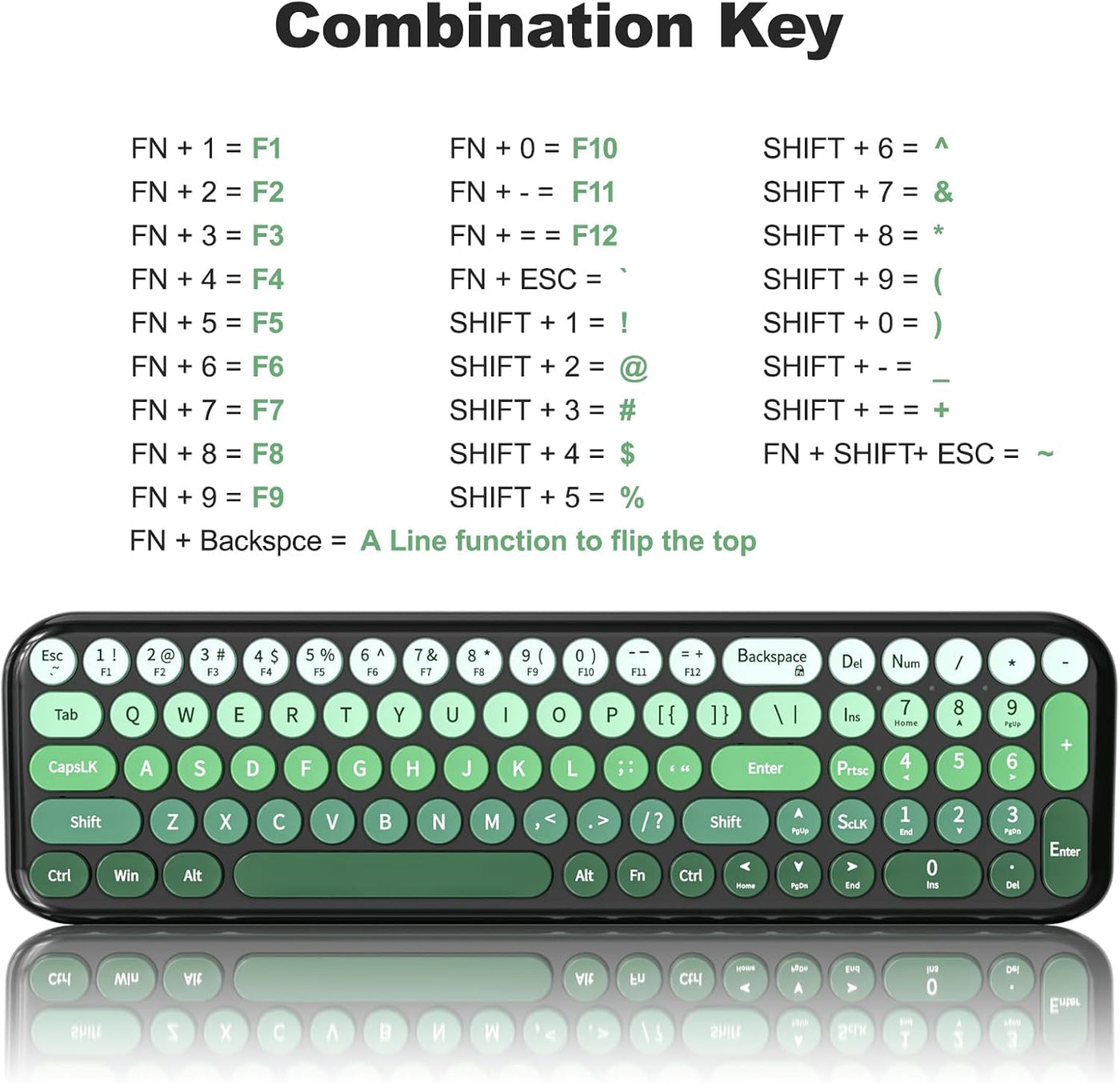 MOFII Combo de teclado y mouse inalámbricos, teclado pequeño compac...
