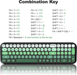 MOFII Combo de teclado y mouse inalámbricos, teclado pequeño compac...