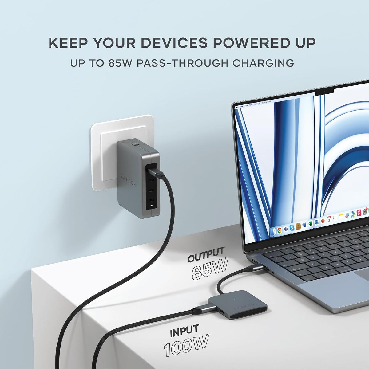 Satechi, ST-H4CPDM, hub USB 3.2 de 4 puertos