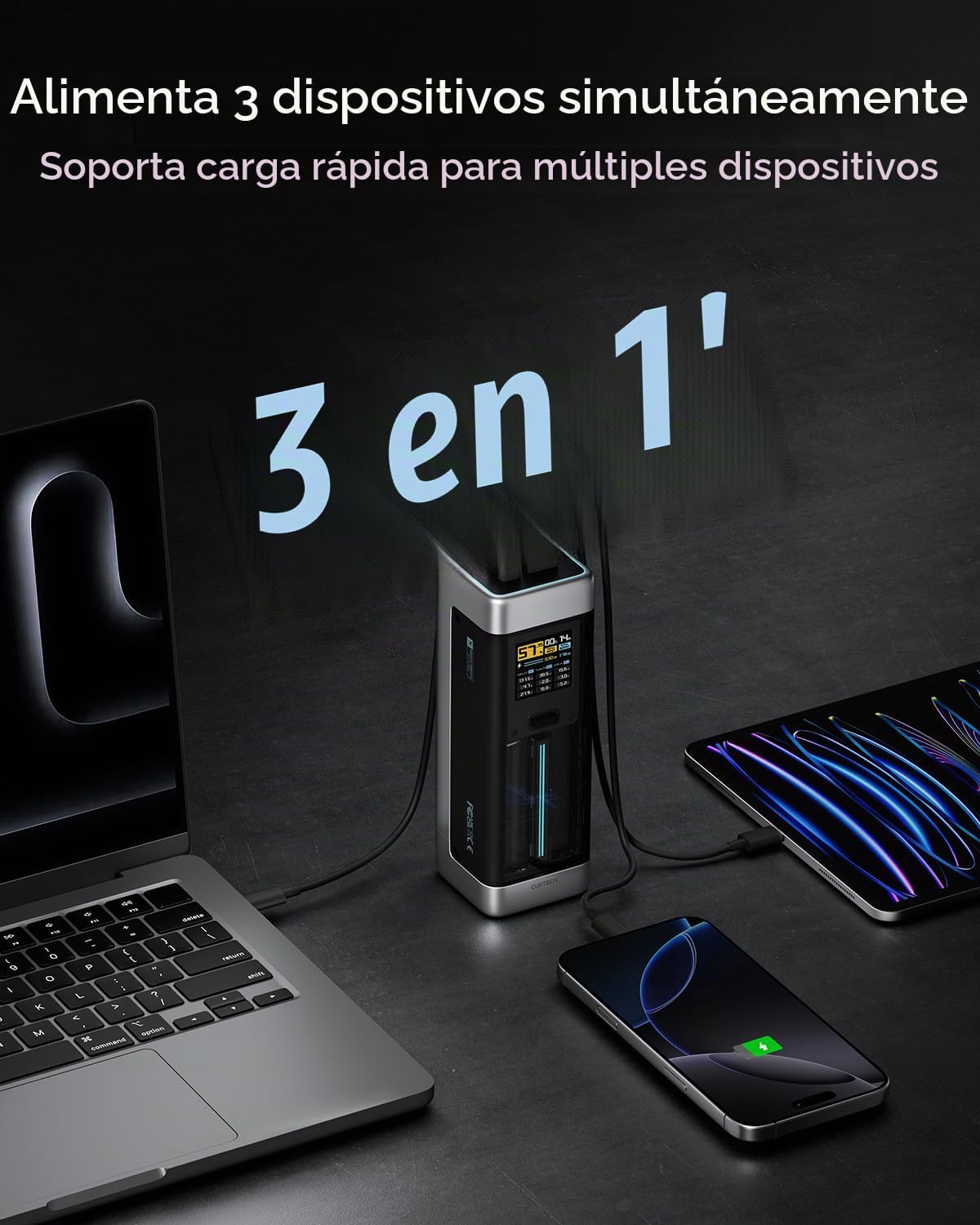 CUKTECH NO.20 Cargador portátil de 140W, banco de energía de 25,000...