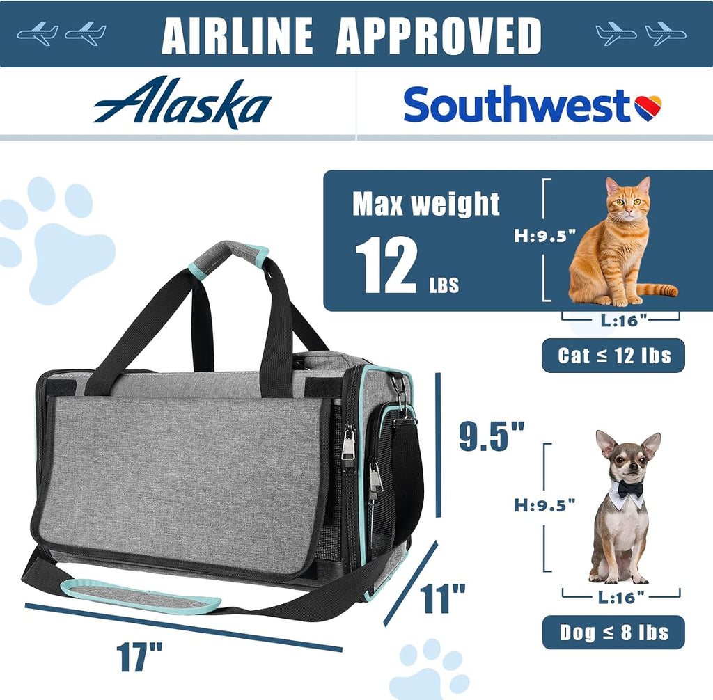 Transportista para gatos Alaska, Southwest Aprobado por la aerolínea