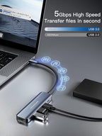 DockteckExpand, DE0004, hub USB 3.0 de 3 puertos