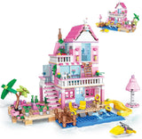 Pink Girls Seaside Beach Villa Friends - Juego de