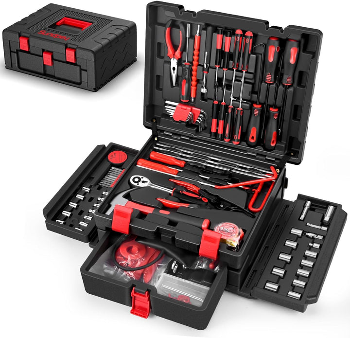 Sundpey Kit de herramientas para automóvil de 132 piezas, portátil,...