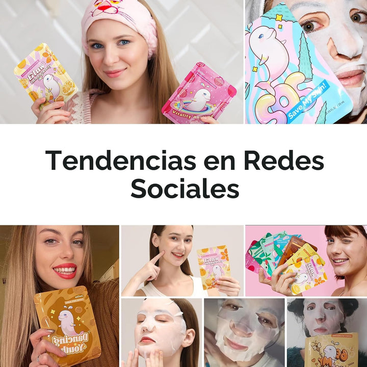 ZealSea Mascarillas faciales para el cuidado de la piel, mascarilla...