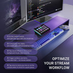 Macroteclado fifine D6 RGB con 15 botones programables para múltiples