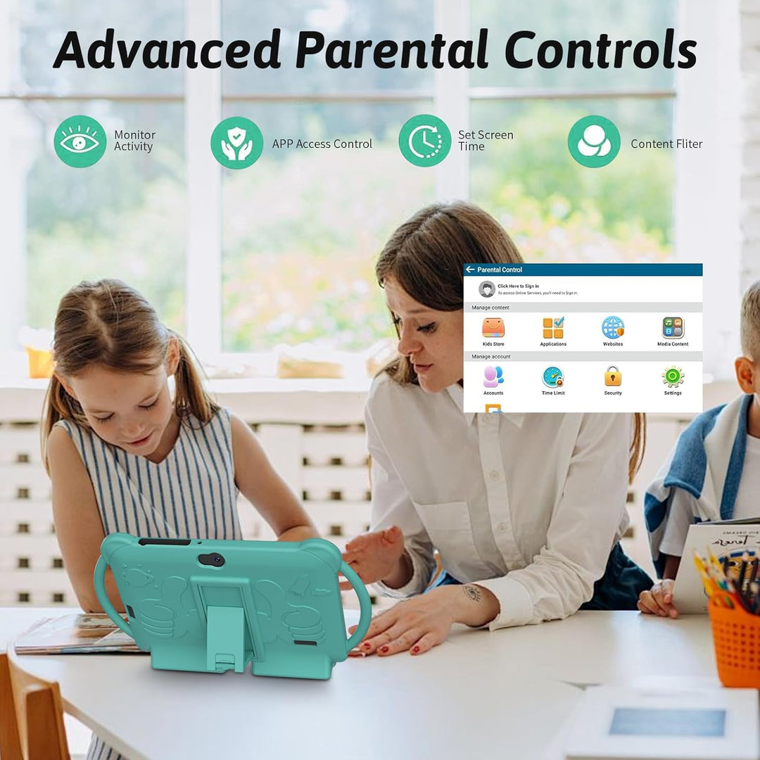HOTTABLET Tableta para niños de 7 pulgadas, Android 12, 4 GB de RAM...