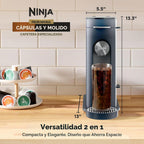 Ninja - Cafetera de una sola porción, máquina combinada, cápsulas K-Cup y