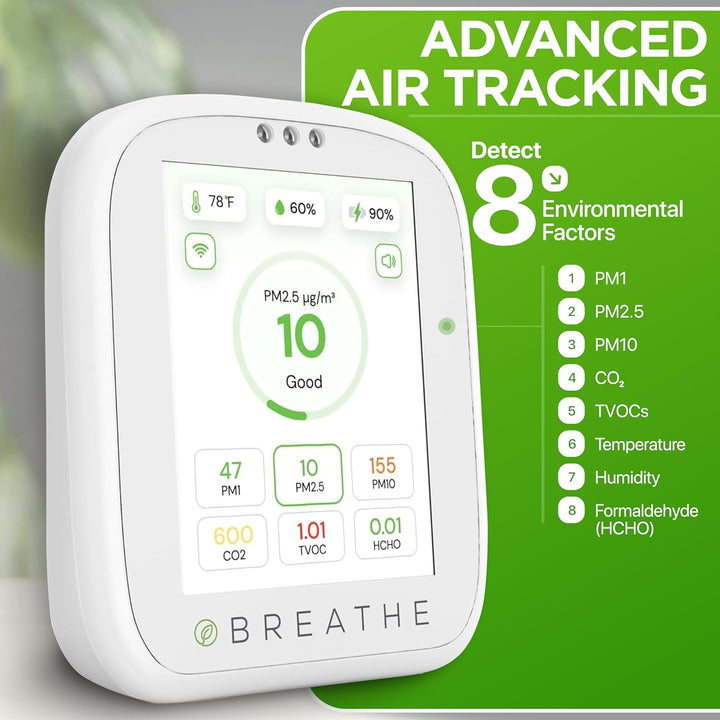 BREATHE Airmonitor Plus Monitor inteligente de calidad del