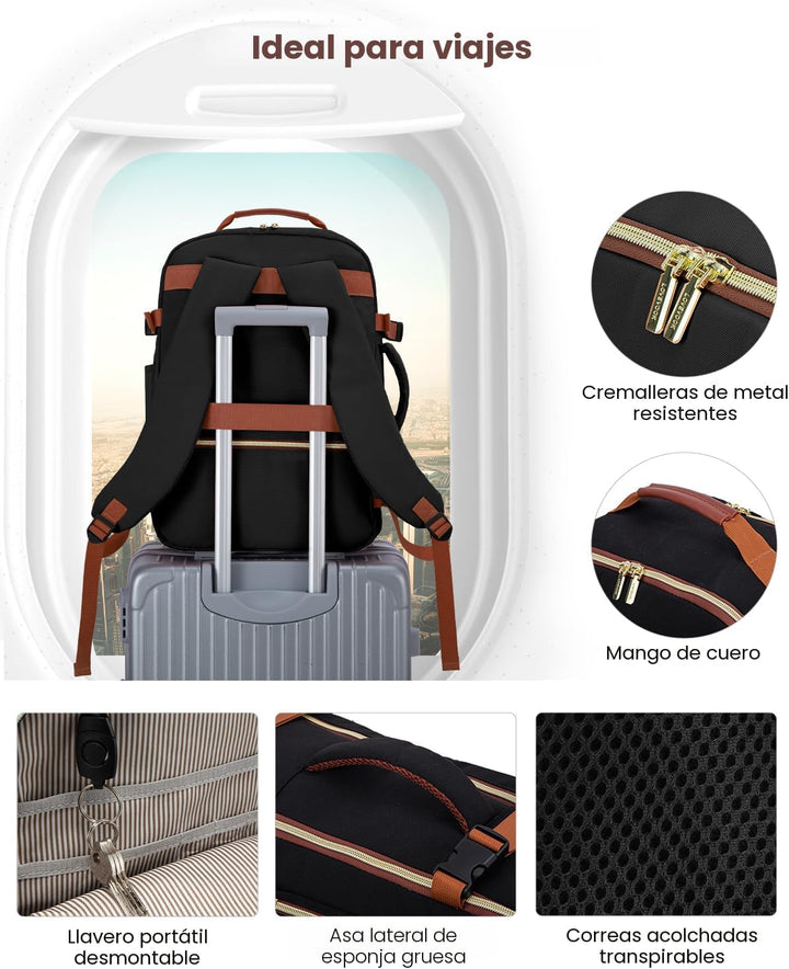 LOVEVOOK Mochila de equipaje de mano artículo personal bolsa de via...