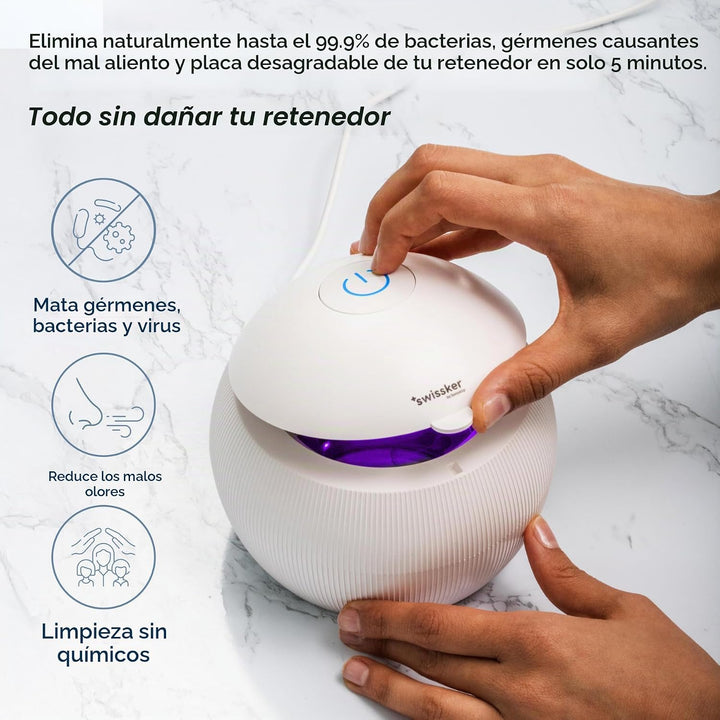 Swissker by Swissklip ShinePod - Cápsula de limpieza dental ultrasó...