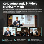 NearStream VM20 4K Streaming Camera con 40X Hybrid Zoom y Remote Control
