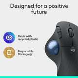 Logitech Ergo M575S Ratón inalámbrico de Trackball, mouse ergonómic...