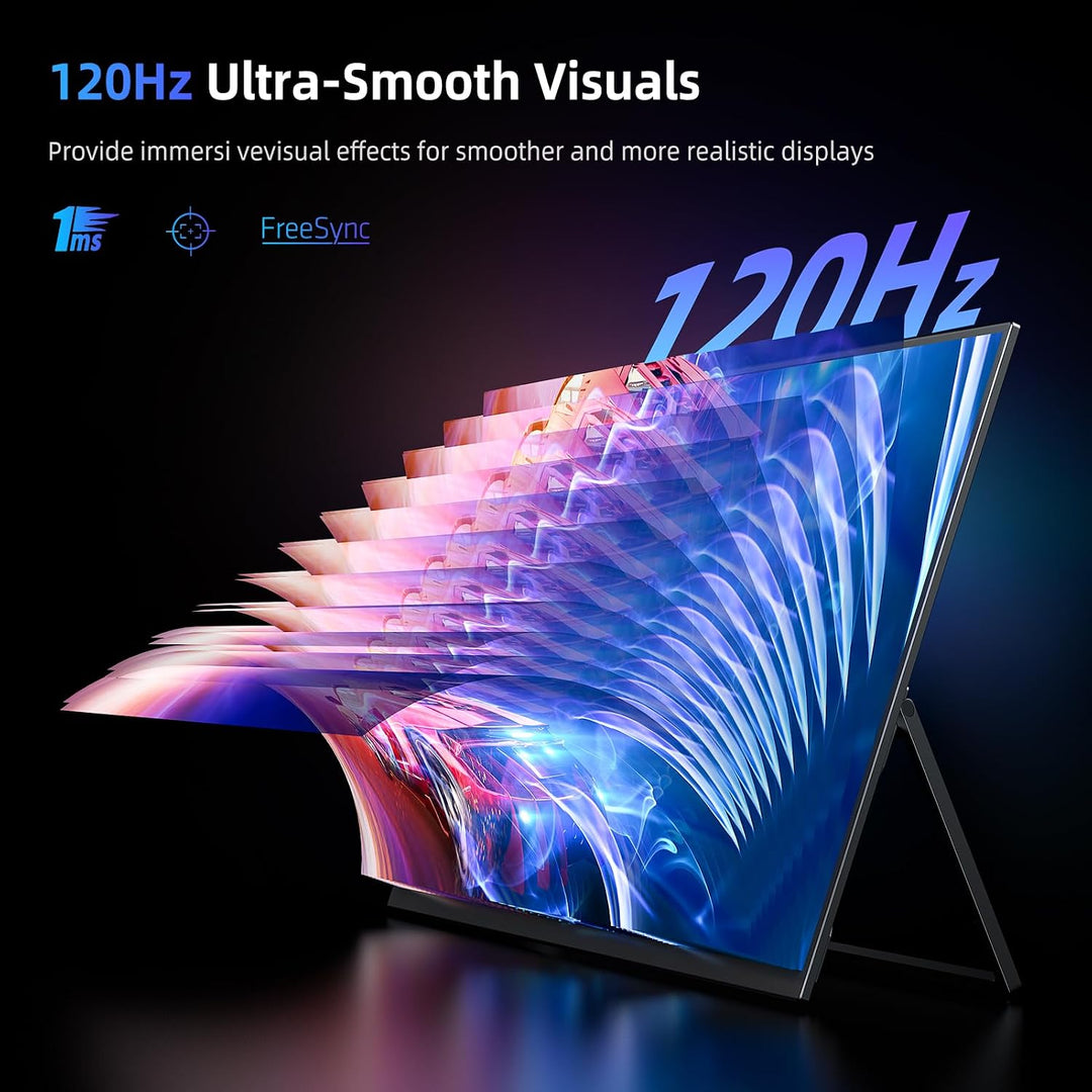 EVICIV Monitor portátil 18.5" 120Hz, 125% sRGB FreeSync 1ms Monitor...