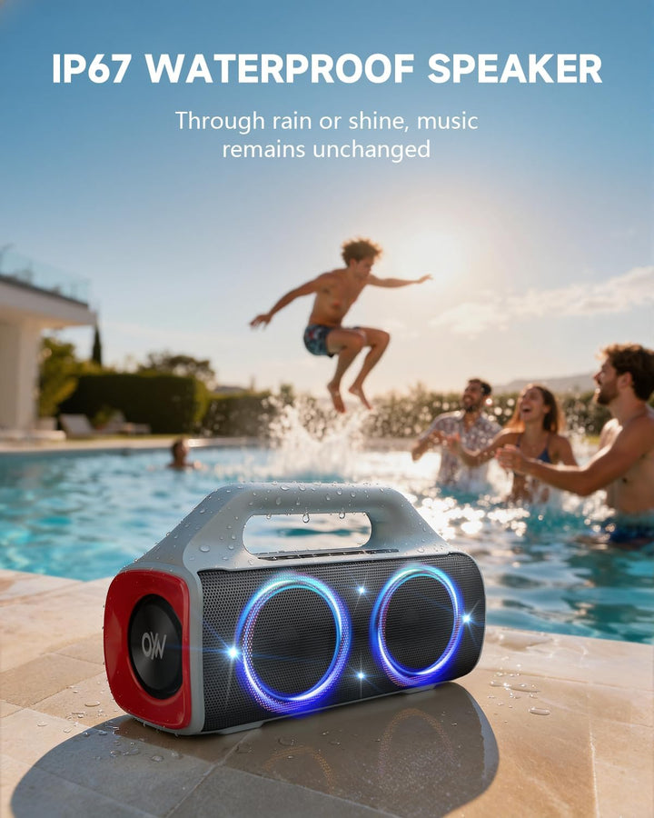 OYW Altavoz Bluetooth impermeable IPX67: 80 W (pico) Altavoces inal...