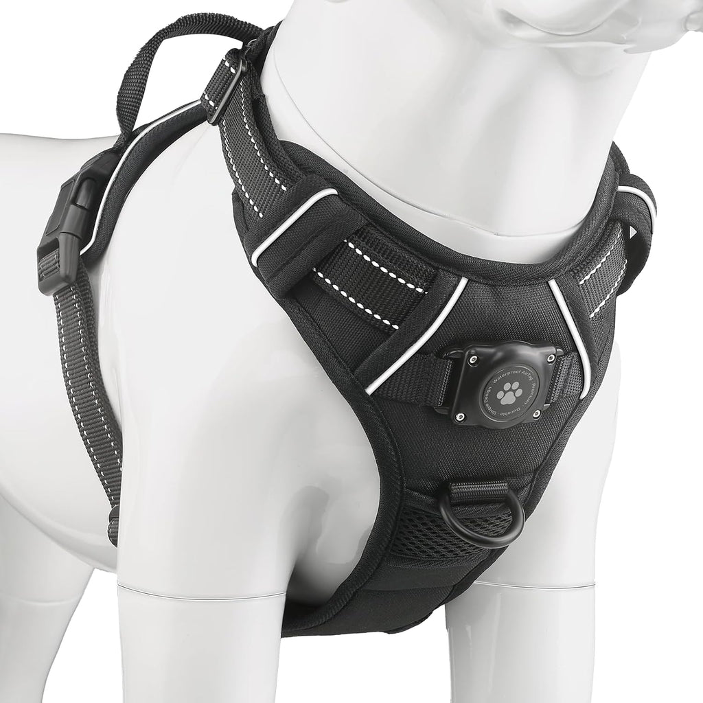 Arnés para perro con soporte AirTag 100% impermeable, chaleco para perro