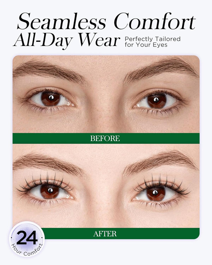 BEYELIAN Pestañas magnéticas portátiles con kit de aplicador, caja...