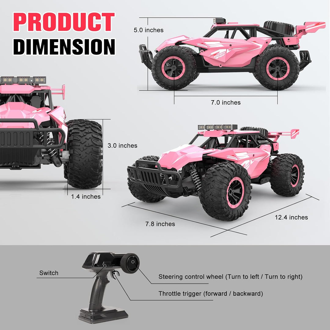 kolegend Auto a control remoto para niñas 50+min Monster Trucks 12....