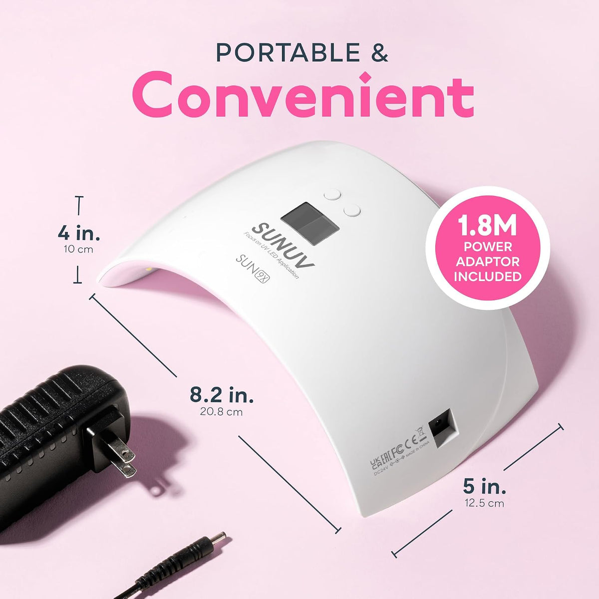 SUNUV Lámpara UV para uñas, secador para esmalte de gel con sensor,...