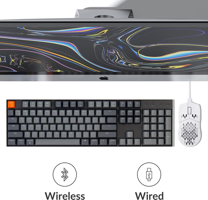 Keychron Teclado mecánico inalámbrico K10 de tamaño completo para j...