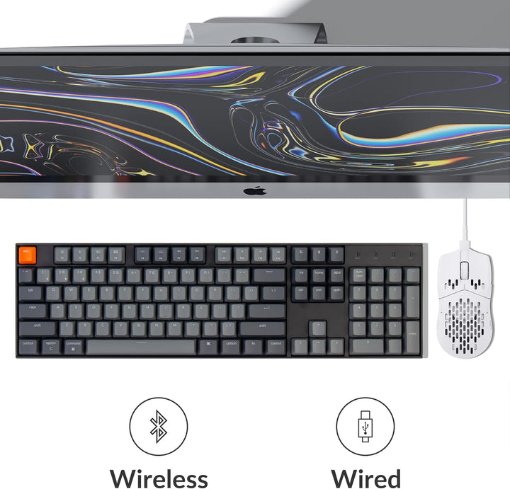 Keychron Teclado mecánico inalámbrico K10 de tamaño completo con 10...