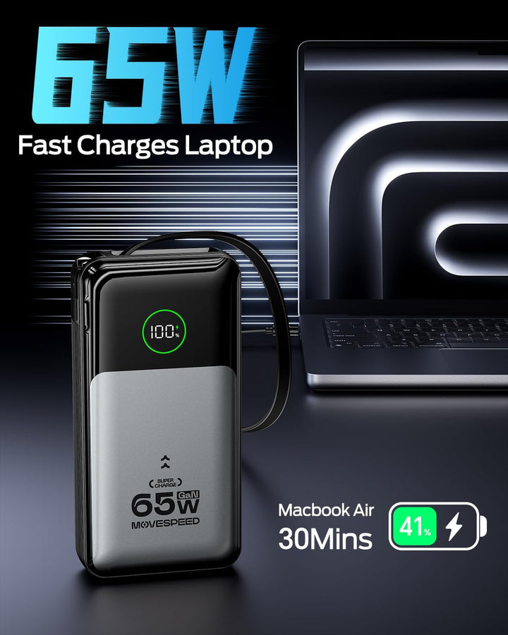 MOVE SPEED Cargador portátil para computadora portátil de 20000 mAh...