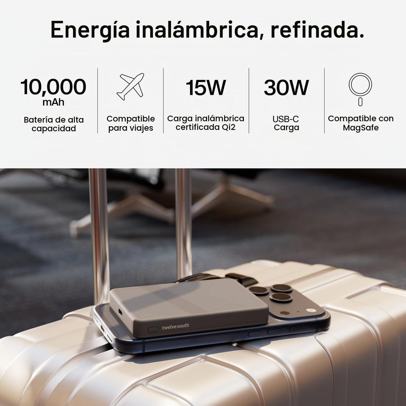 Twelve South PowerCapsule, banco de energía compatible con MagSafe...