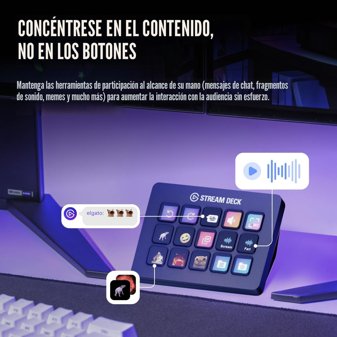 Elgato Stream Deck MK.2 \u2013 Controlador de estudio, 15 teclas ma...