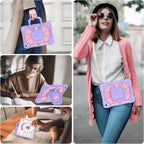 WESOROL Funda para iPad (A16) de 11ª/10ª generación 2025/2022 con protector de pantalla con soporte giratorio, soporte para lápices, funda para iPad de 10ª generación, a prueba de golpes