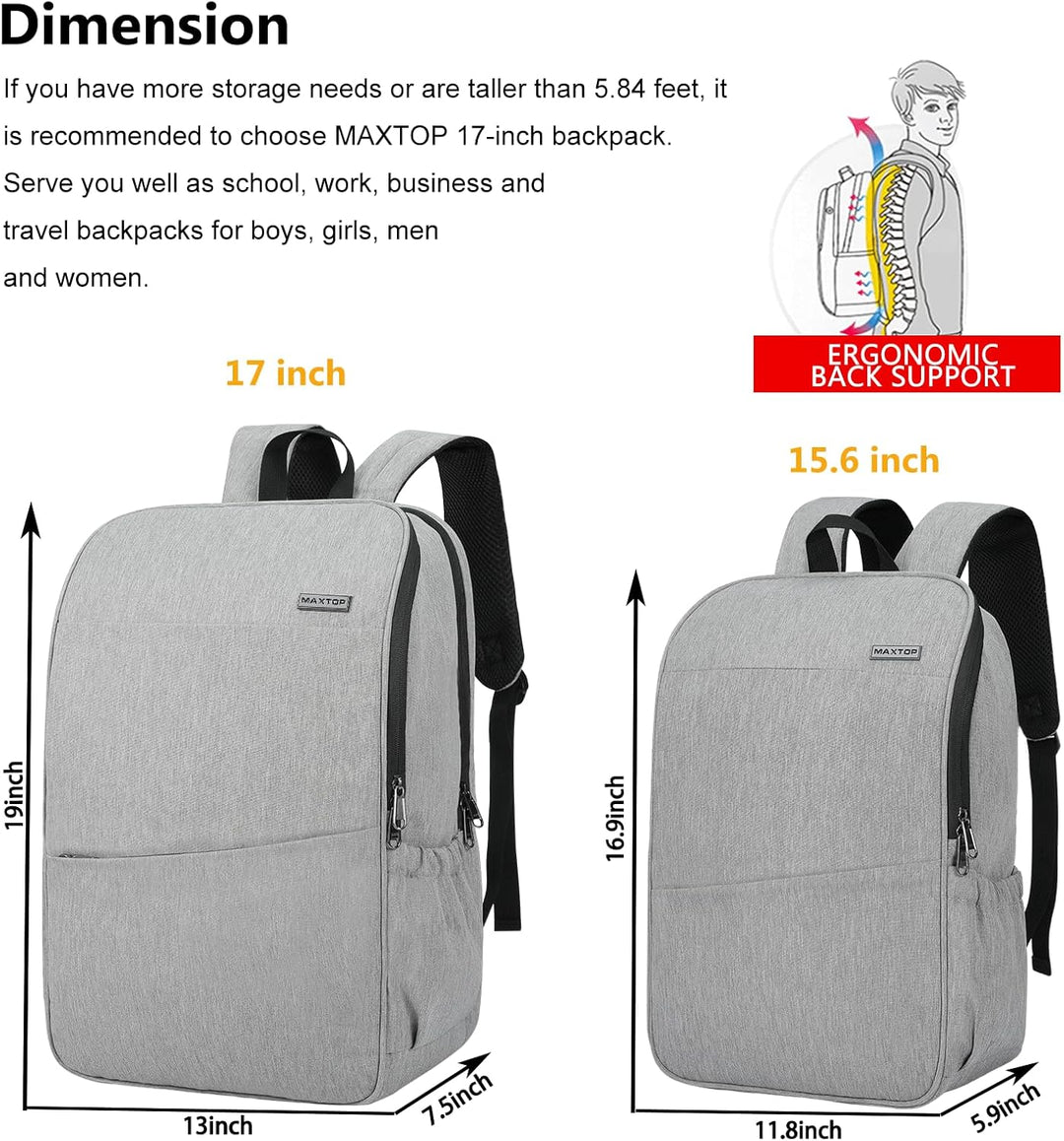 MAXTOP Mochila para computadora portátil de almacenamiento profundo...