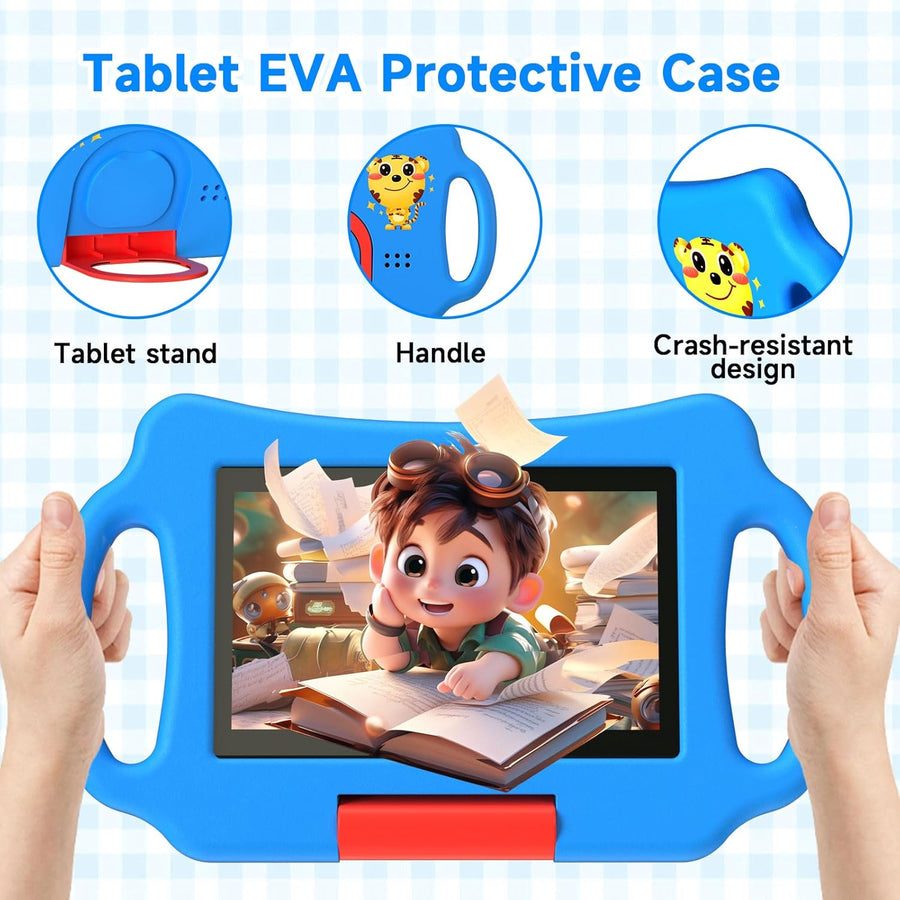 Vyrolina - Tableta infantil de 7 pulgadas, 4 GB de RAM, 32 GB, fund...
