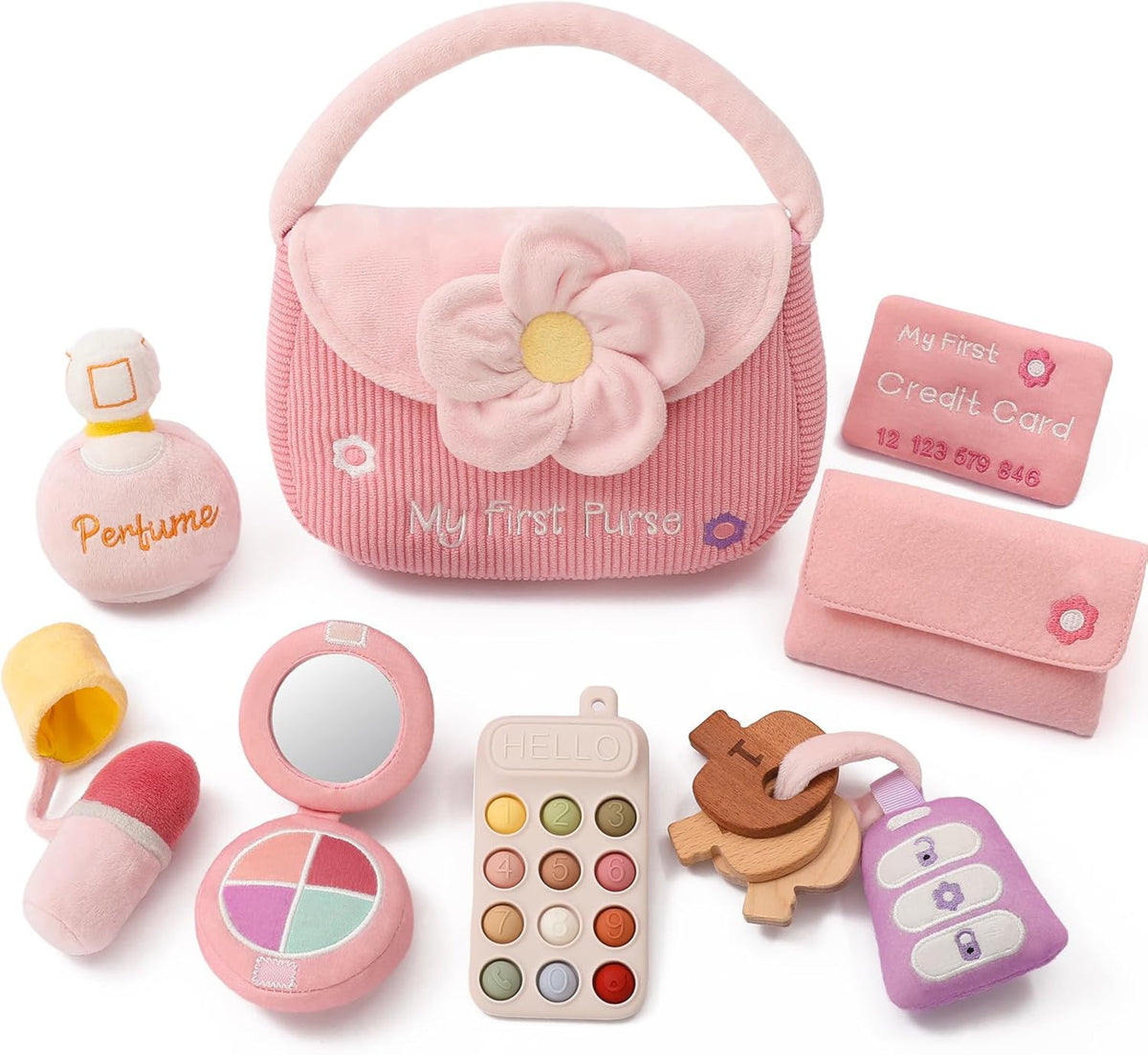 My First Baby Purse, 10 piezas de juguete sensorial para bebés y