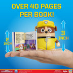 P.M.I. PAW Patrol - Paquete de 6 figuras de acción coleccionables con libros de cuentos ocultos, juguetes para niños y niñas de 3 a 8 años, licencia oficial, incluye Chase, Marshall, Skye, Rubble, Rocky y Liberty