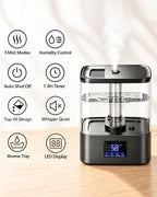 KZF Humidificadores para dormitorio, humidificador de niebla fría de 4L