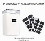 PANTRYSTAR - Recipientes grandes de almacenamiento de alimentos con tapas herméticas de 6.5 litros/5.9 cuartos de galón, para harina, azúcar, suministro para hornear y almacenamiento de alimentos