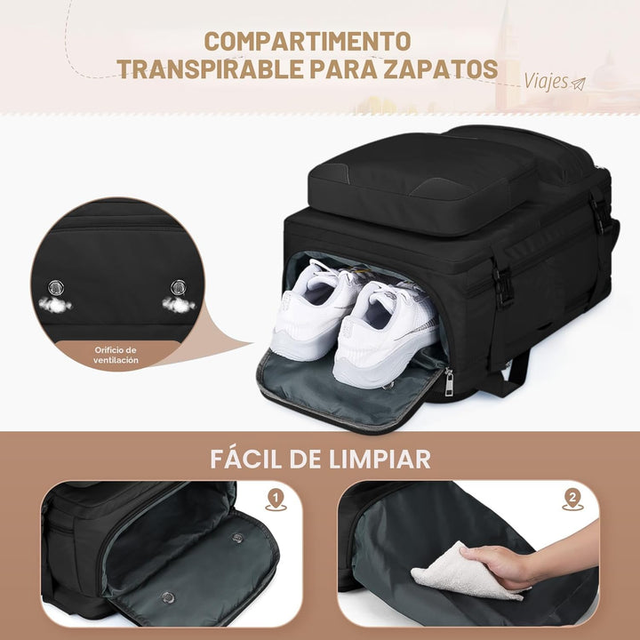 Maelstrom Mochila de viaje para mujeres y hombres, mochila impermea...