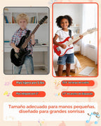 UST-70 - Kit de guitarra eléctrica para niños con amplificador, primera guitarra ideal para principiantes, guitarra ligera de 30 pulgadas para niños y niñas, divertido regalo de música para