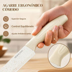 Juego de cuchillos con bloque afilador integrado, apto para lavavajillas