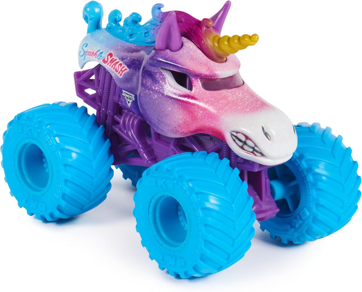 Monster Jam Camión monstruo oficial Sparkle Smash vehículo