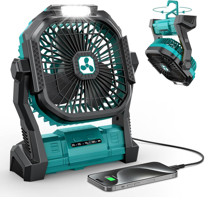 ONLYNEW Ventilador portátil recargable de 20000 mAh, ventilador sin...