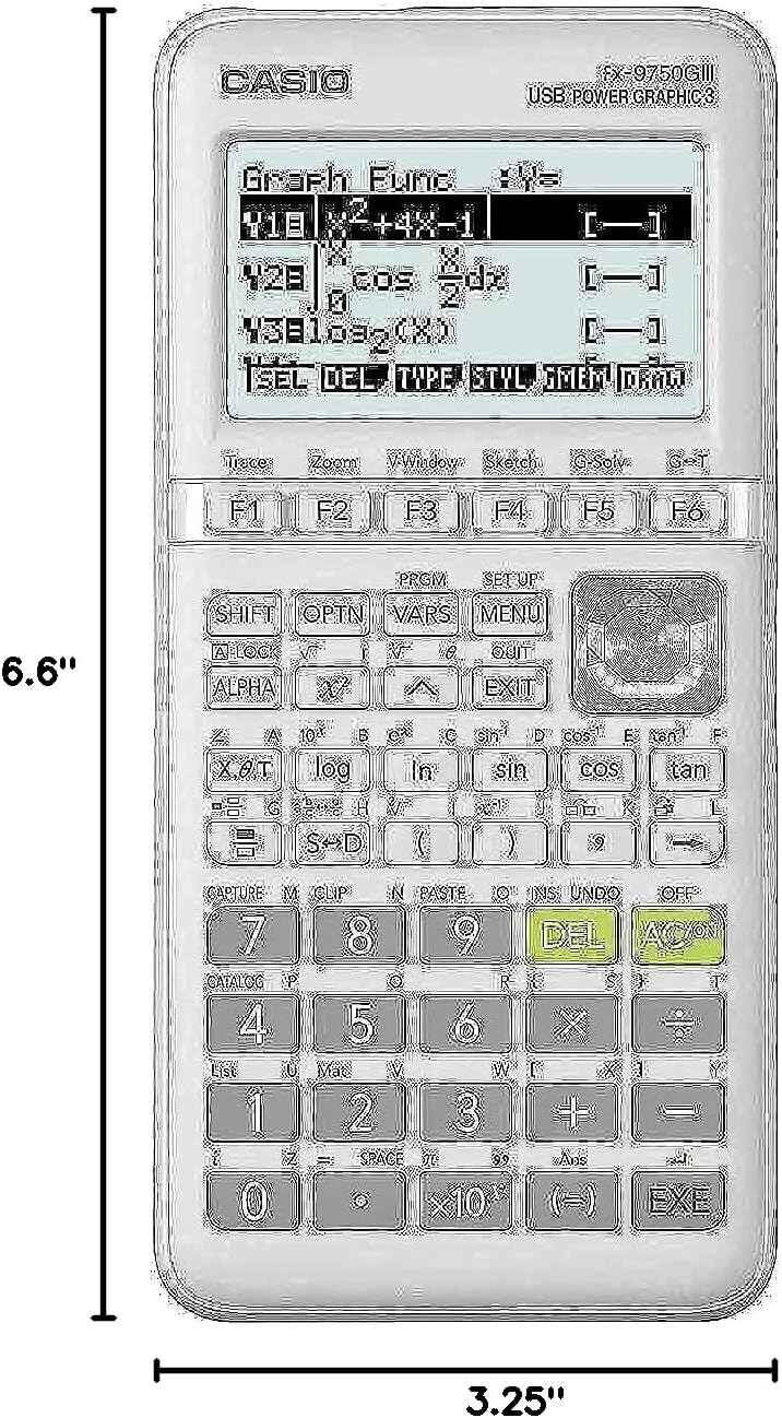 Casio fx-9750GIII - Calculadora gráfica, programación de pitones