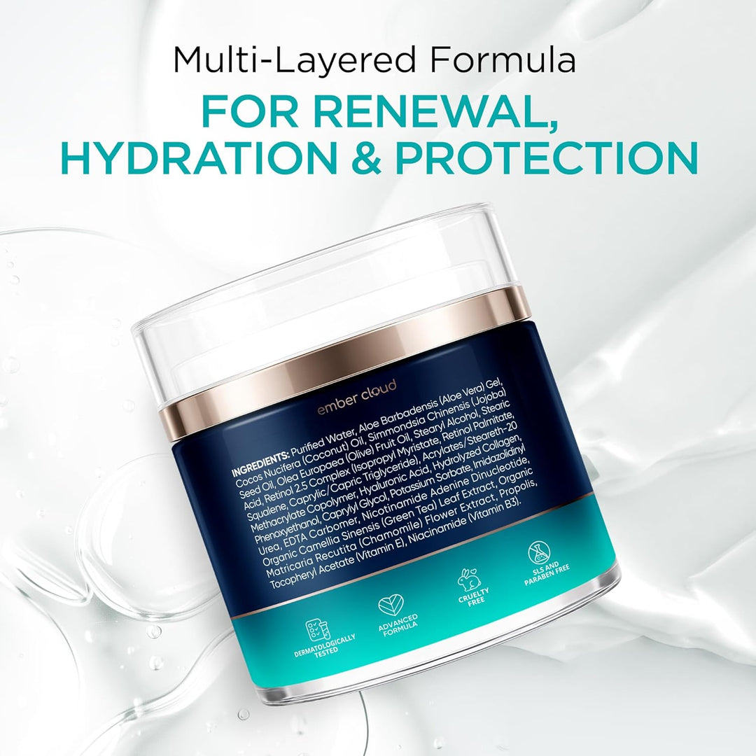 Crema de Colágeno NAD+ para Rostro con Retinol Ácido Hialurónico Ni...